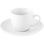 Porcelán kávéscsésze/alátét, fehér (3177-02CD)