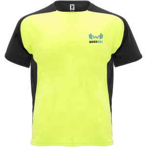 Bugatti rvid ujj uniszex sportpl, fluor yellow, solid black (T-shirt, pl, kevertszlas, mszlas)