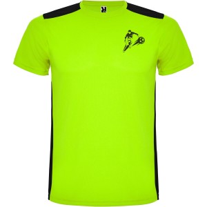 Detroit rvid ujj gyerek sportpl, lime, solid black (T-shirt, pl, kevertszlas, mszlas)