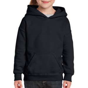 Gildan Heavy kapucnis gyerekpulver, Black (pulver)