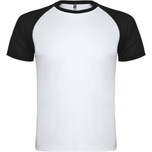 Indianapolis rvid ujj uniszex sportpl, white, solid black (T-shirt, pl, kevertszlas, mszlas)