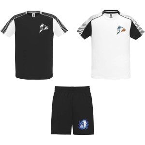 Juve uniszex sport szett, white, solid black (T-shirt, pl, kevertszlas, mszlas)