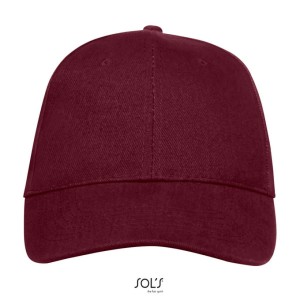 Sols Buffalo 6 paneles baseballsapka, Burgundy
